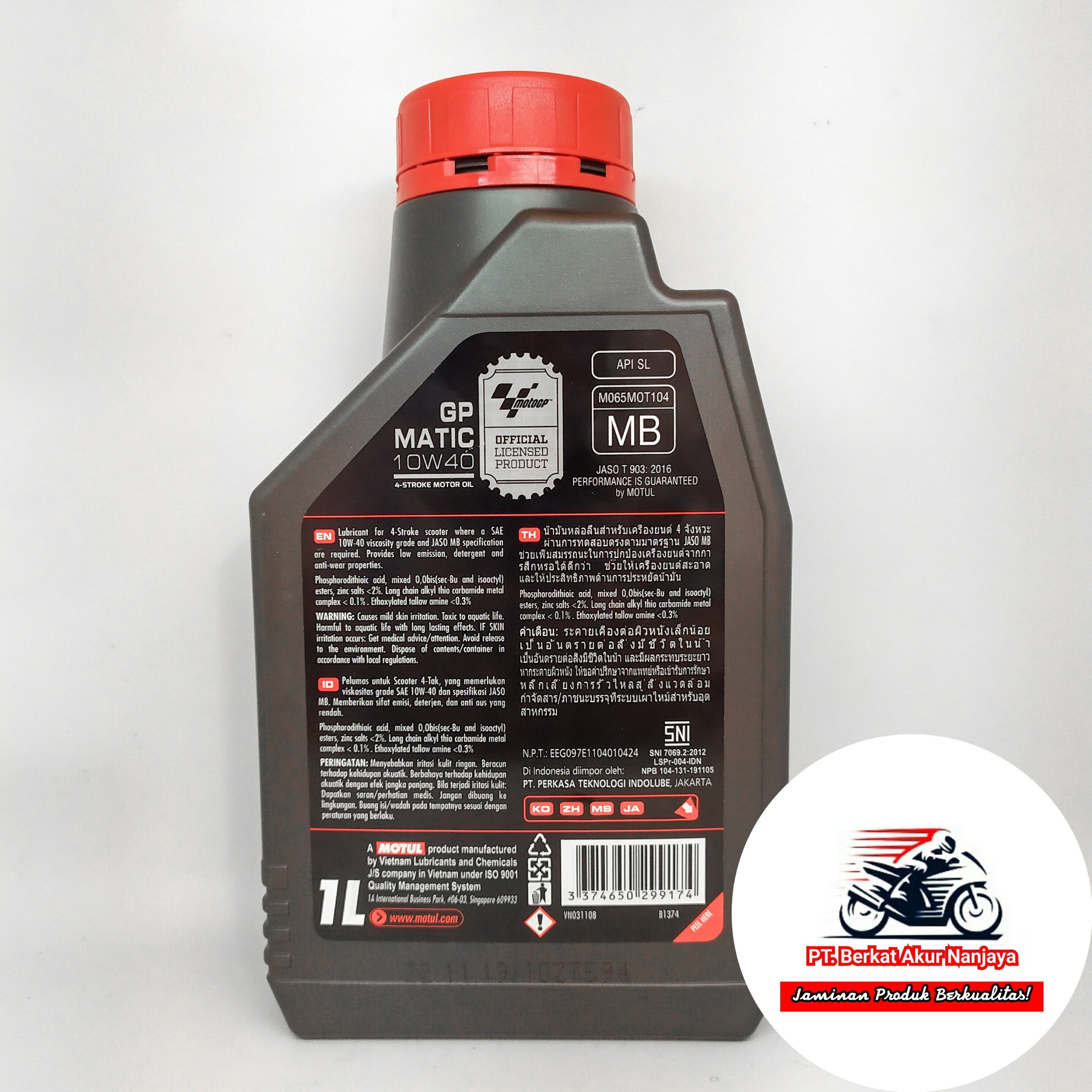 Oli MOTUL GP Matic 10W40 1L FREE MERCHANDISE EKSLUSIF