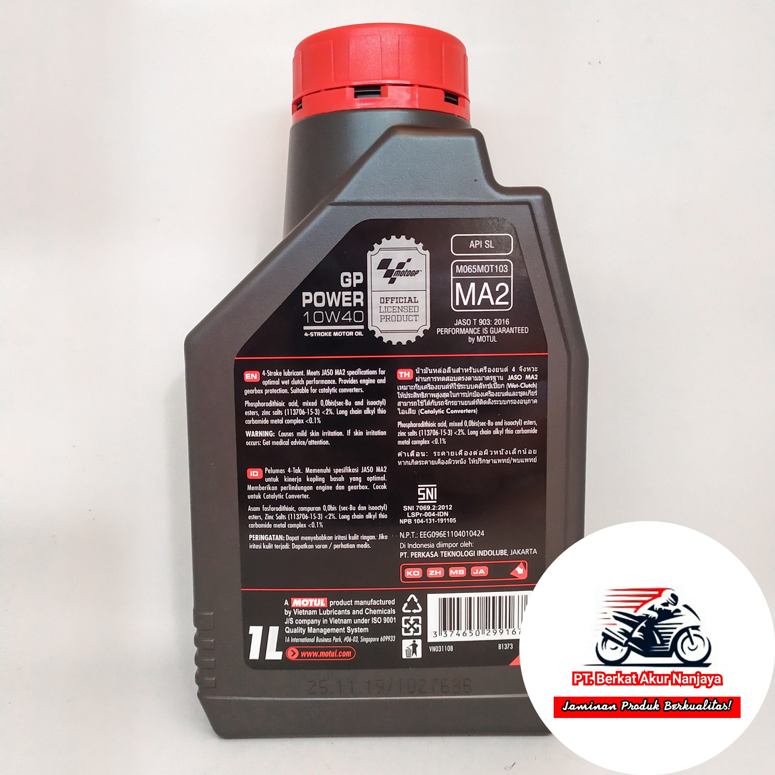 Oli MOTUL GP Power 10W40 1L FREE MERCHANDISE EKSLUSIF