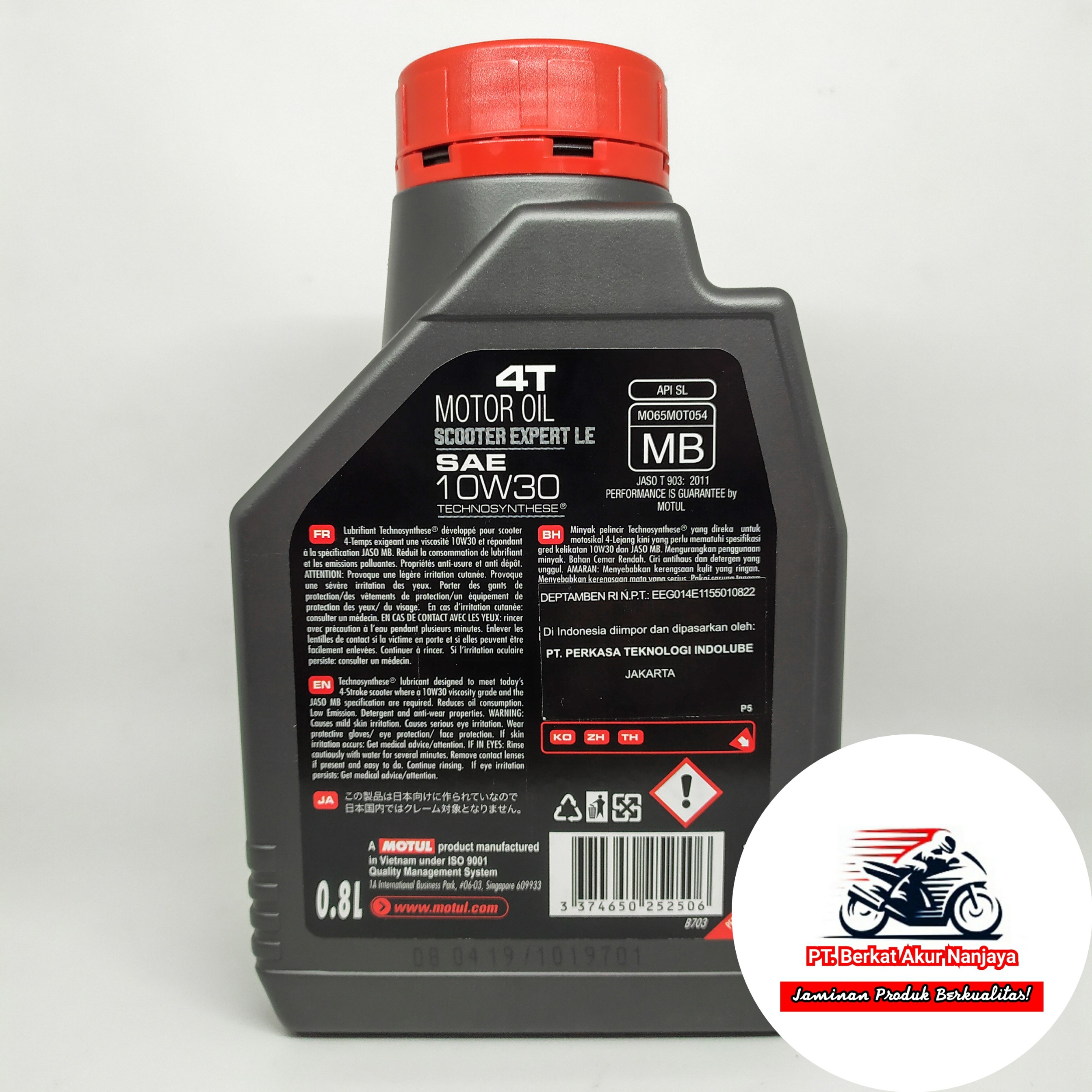Oli MOTUL Scooter Expert LE 10W30 0.8L dan 1L FREE MERCHANDISE EKSLUSIF