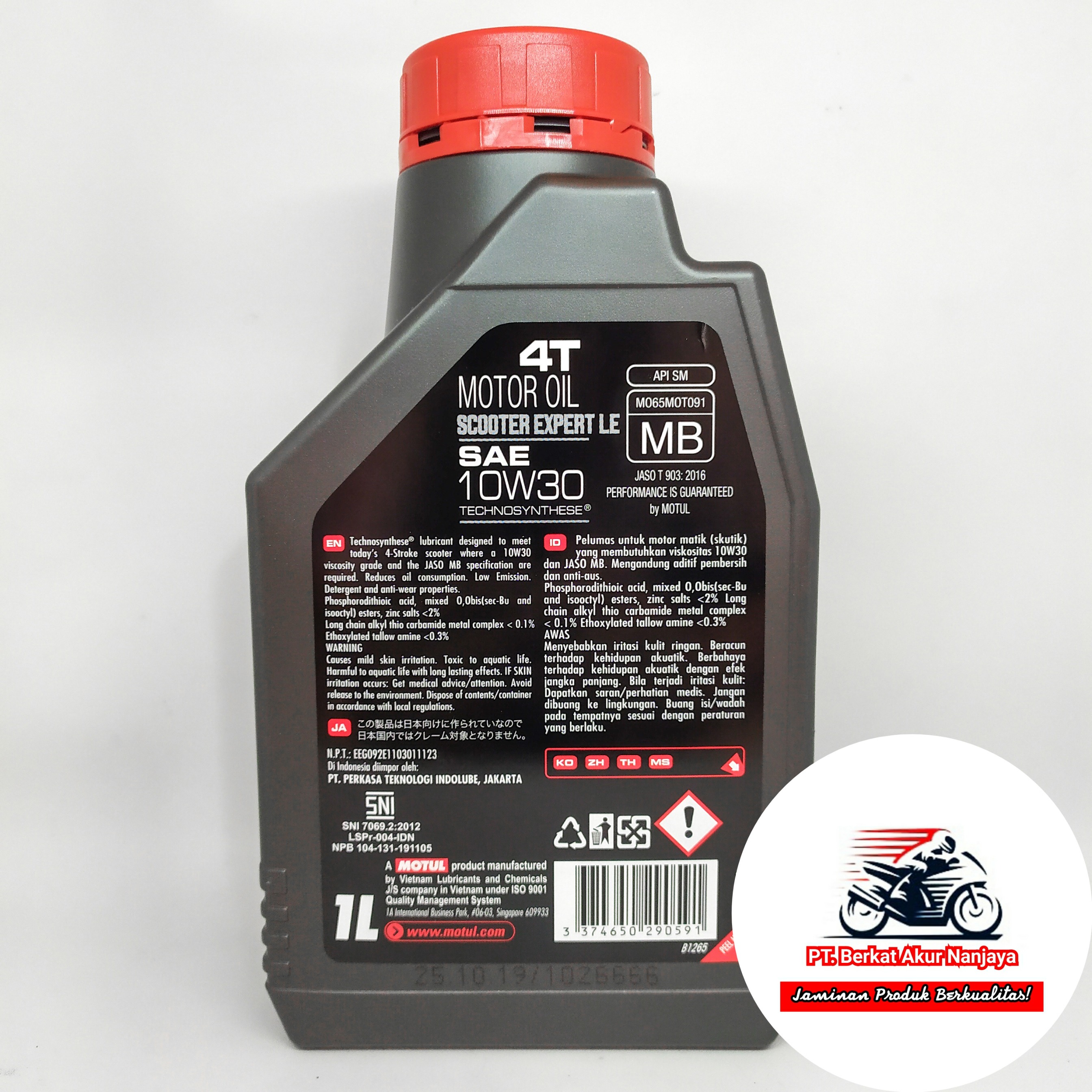 Oli MOTUL Scooter Expert LE 10W30 0.8L dan 1L FREE MERCHANDISE EKSLUSIF