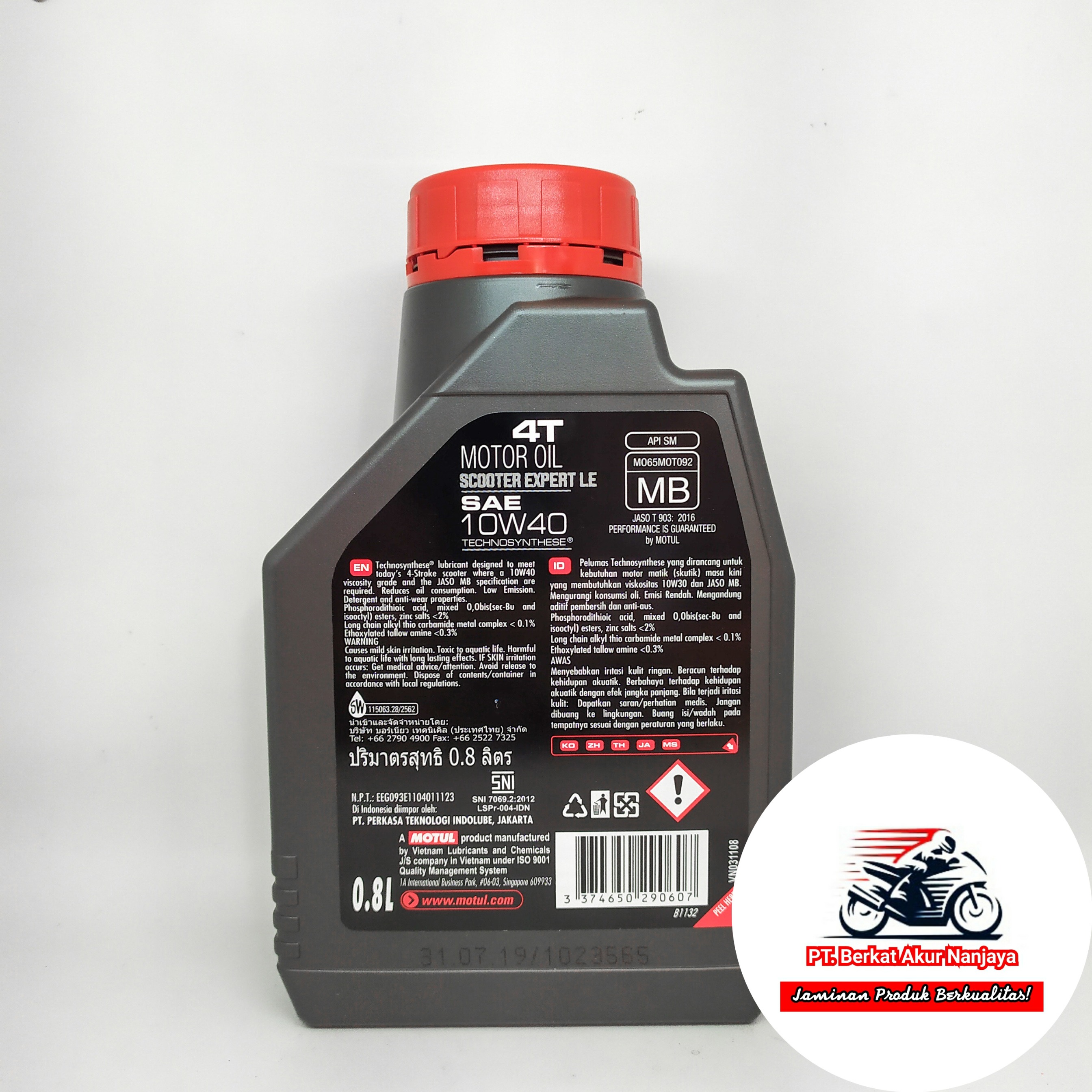 Oli MOTUL Scooter Expert LE 10W40 0.8L dan 1L FREE MERCHANDISE EKSLUSIF