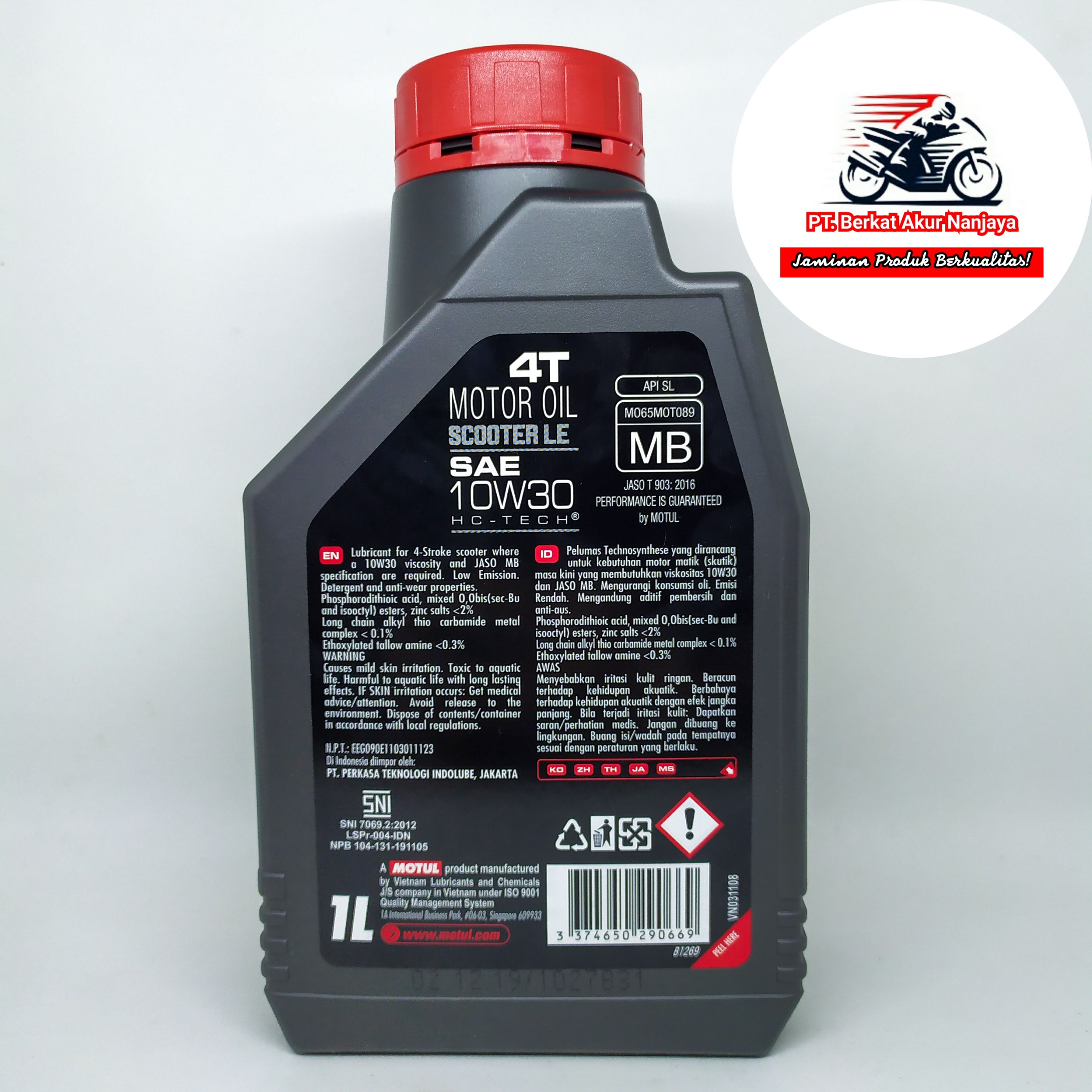 Oli MOTUL Scooter LE 10W30 0.8 L dan 1L FREE MERCHANDISE EKSLUSIF