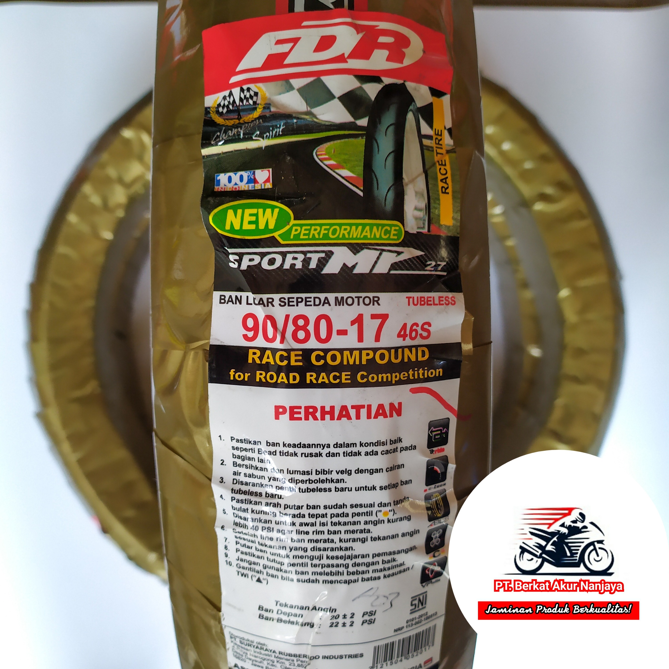 Ban FDR soft compound Sport MP27 90/80-17 TUBELESS