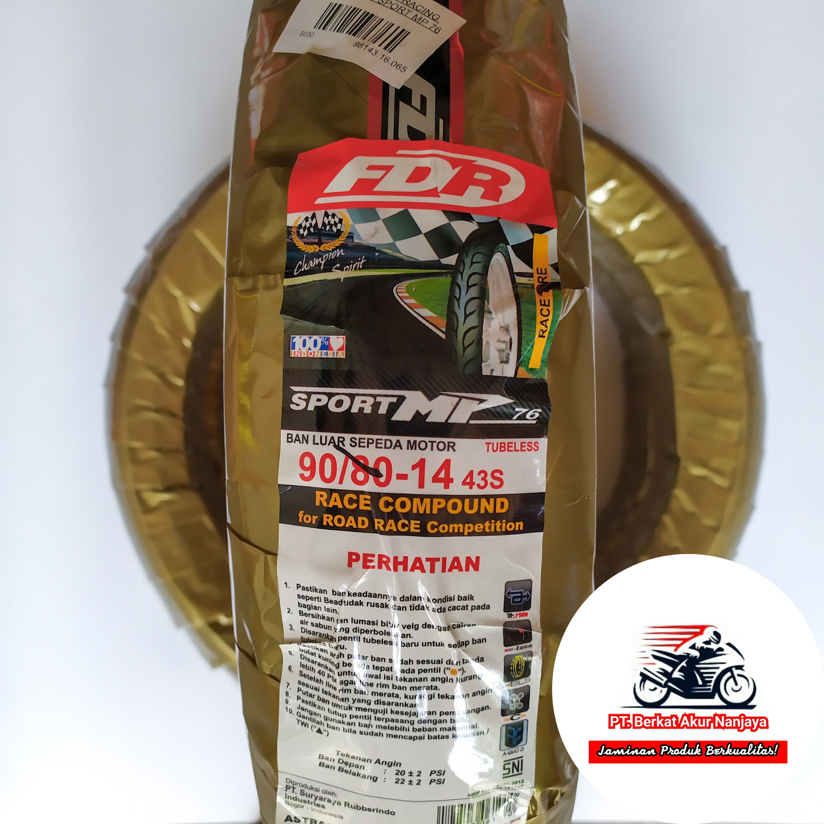 Ban nikung FDR Sport MP76 90/80 100/80-14 TUBELESS