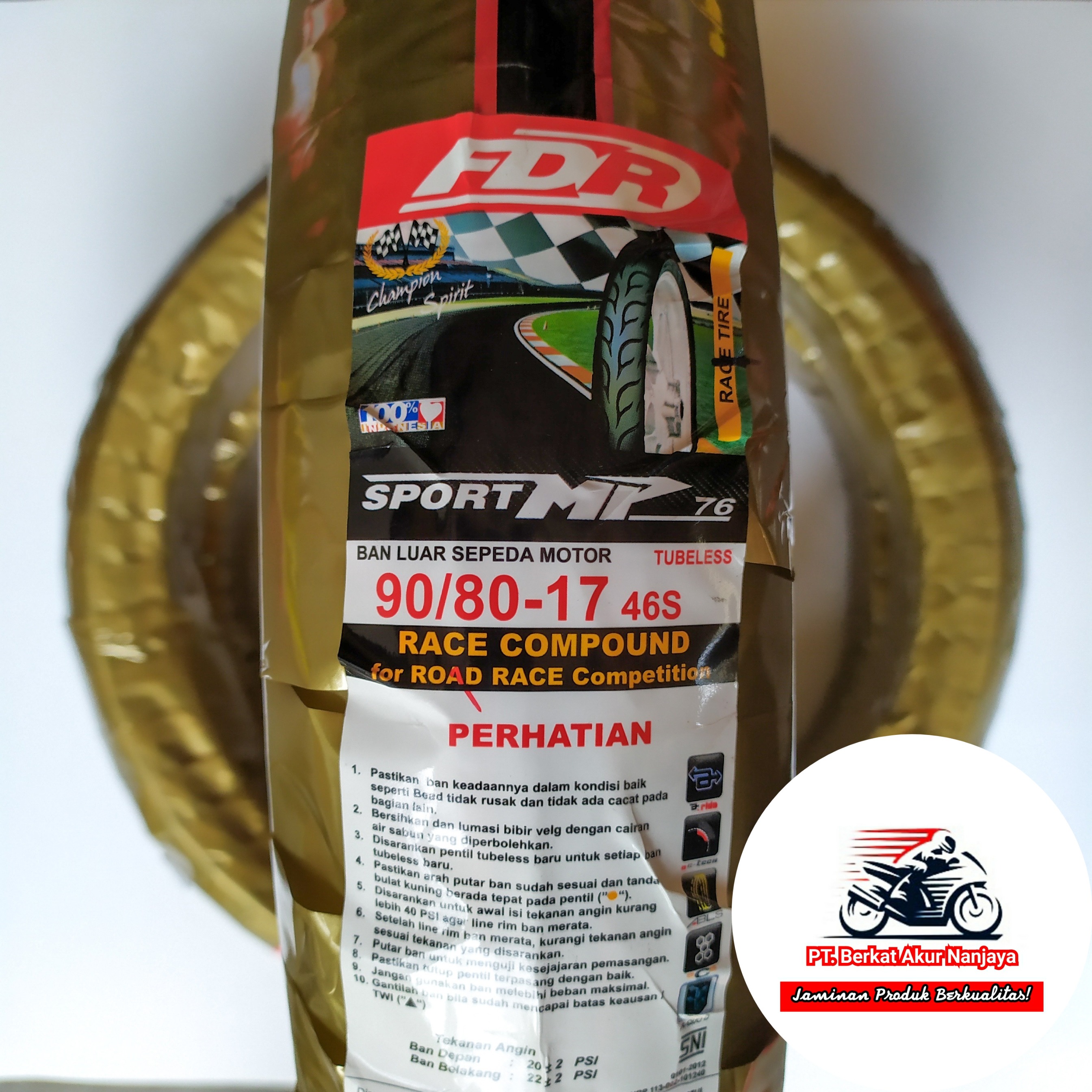 Ban FDR Sport MP76 MP 76 90/80-17 TUBELESS