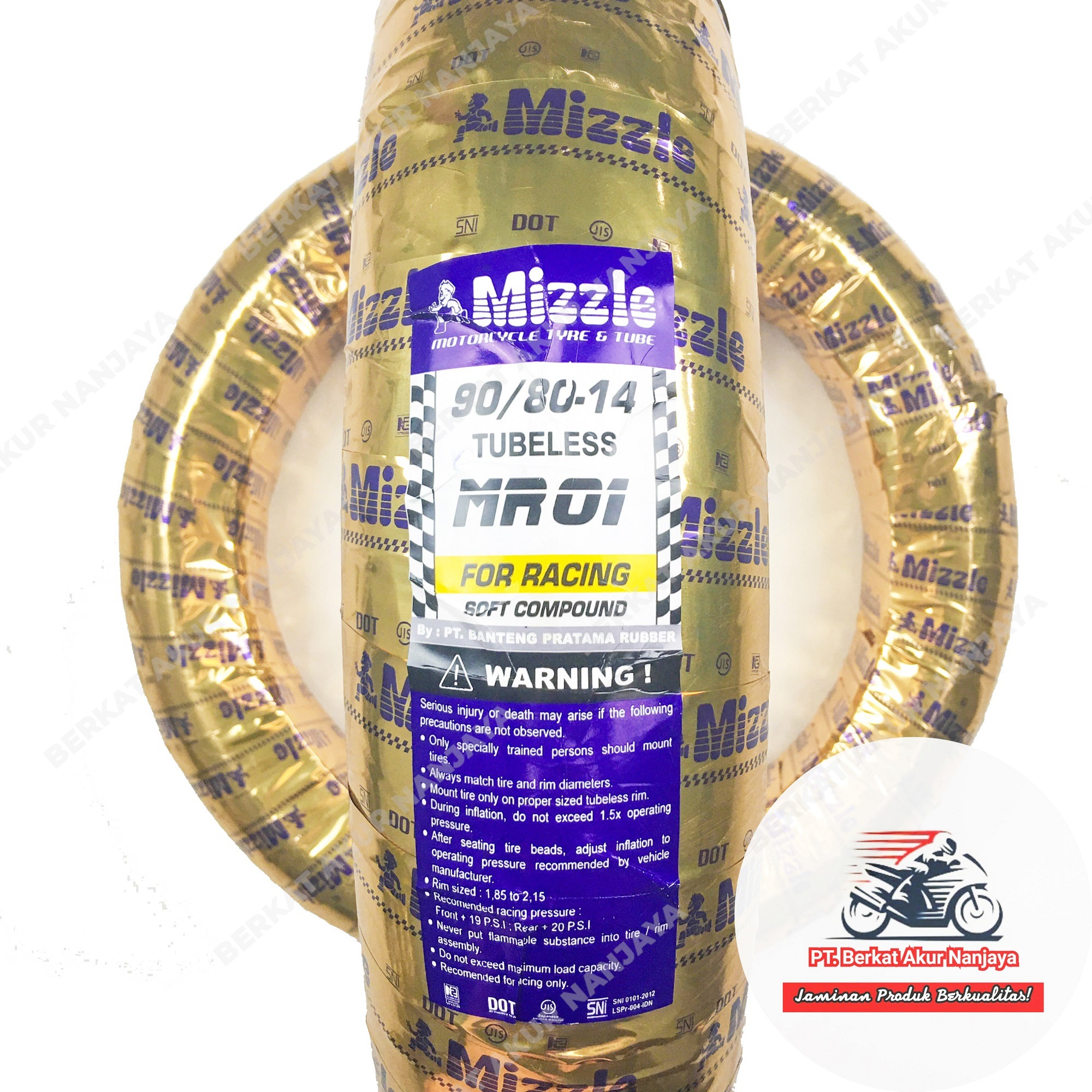 MIZZLE MR01 TUBELESS 90/80-14 100/80-14