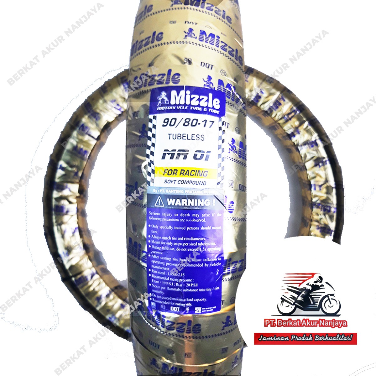 MIZZLE MR01 TUBELESS 90/80-17