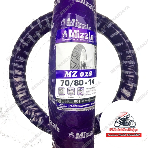 Image of MIZZLE MZ028 TUBETYPE 60/90-14 70/80-14 70/90-14 80/80-14 90/80-14 100/80-14