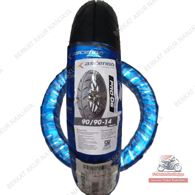 Ban Motor Matic Ascendo Pro 6 80 90 14 & 90 90 14 TL Untuk Beat Mio Nex Vario