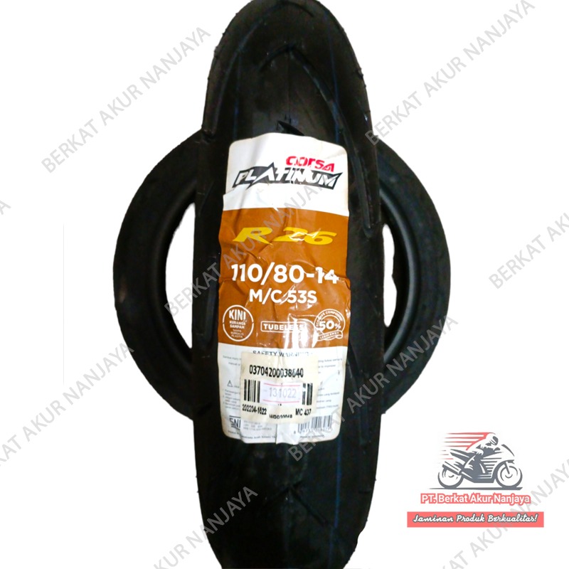 Ban Corsa R26 80/80 90/80 100/80 110/80 140/70-14 PLATINUM tubeless motor matic