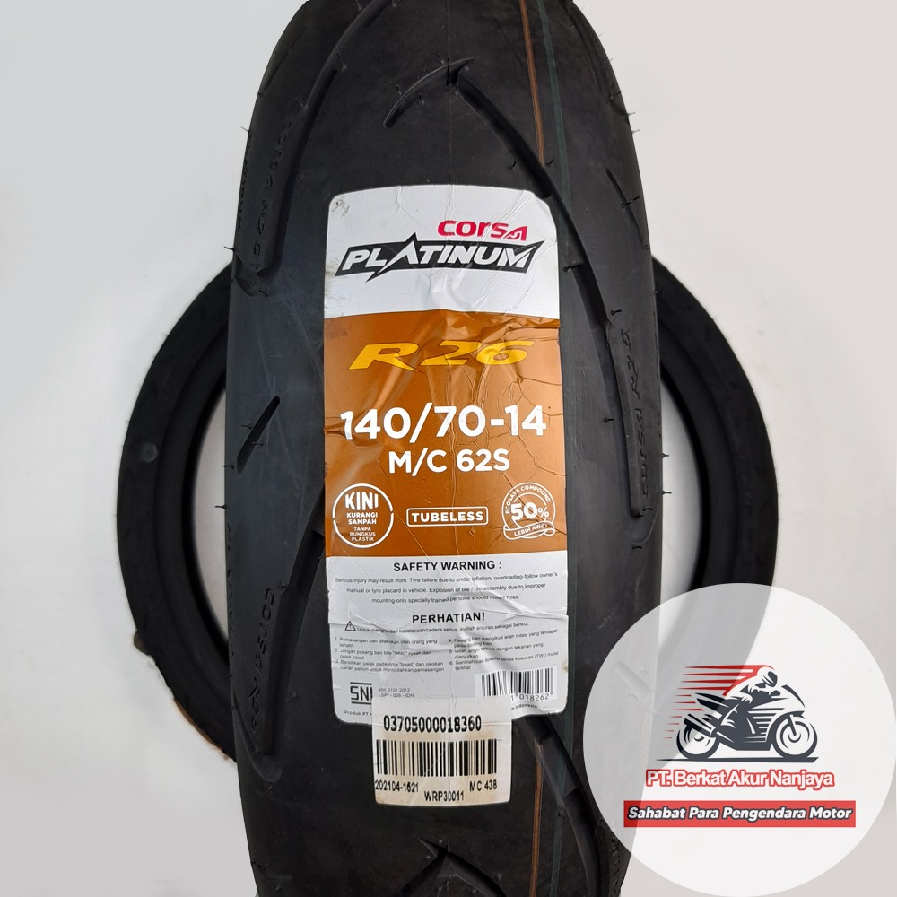 Ban Corsa R26 80/80 90/80 100/80 110/80 140/70-14 PLATINUM tubeless motor matic