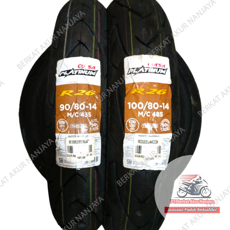 Ban Corsa R26 80/80 90/80 100/80 110/80 140/70-14 PLATINUM tubeless motor matic