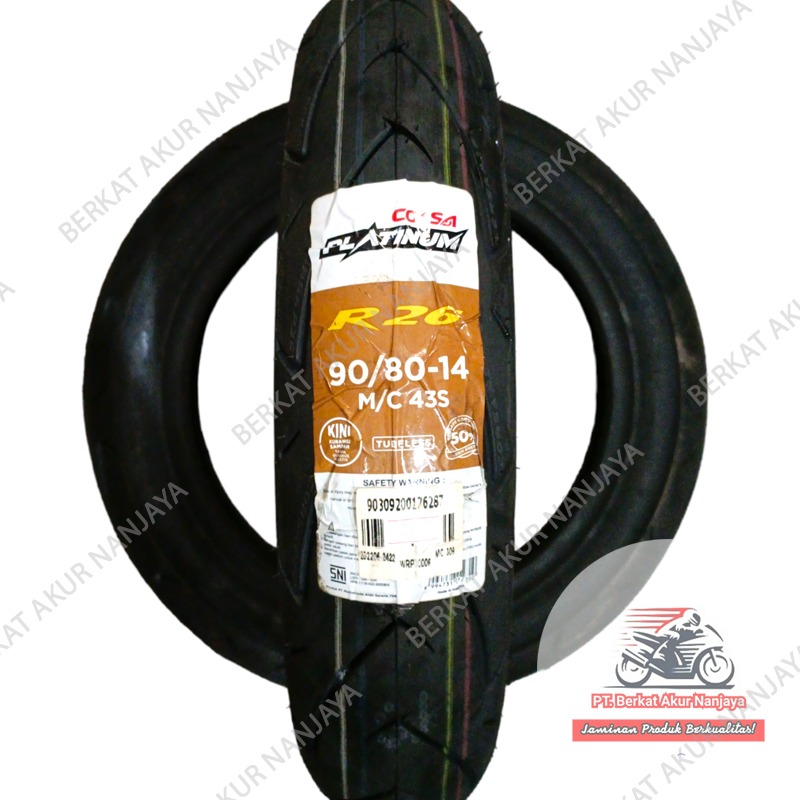 Ban Corsa R26 80/80 90/80 100/80 110/80 140/70-14 PLATINUM tubeless motor matic
