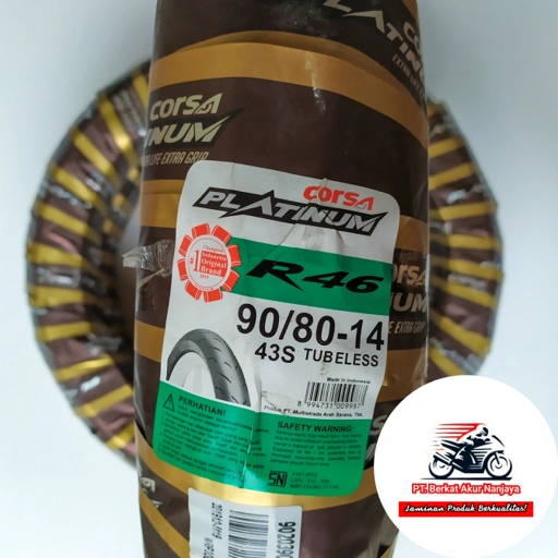 Image of Ban Corsa R46 80/80-14, 90/80-14, 100/80-14 TUBELESS motor matic ban nikung sport soft compound