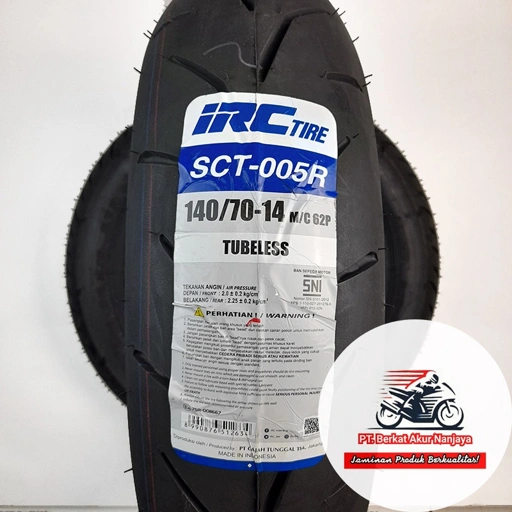 Image of Ban IRC SCT005 110/80-14 Front dan 140/70-14 Rear TUBELESS motor matic