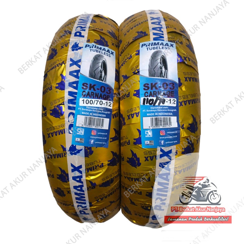 Ban Primaax SK03 100/70-12, 110/70-12, 120/70-12 TUBELESS