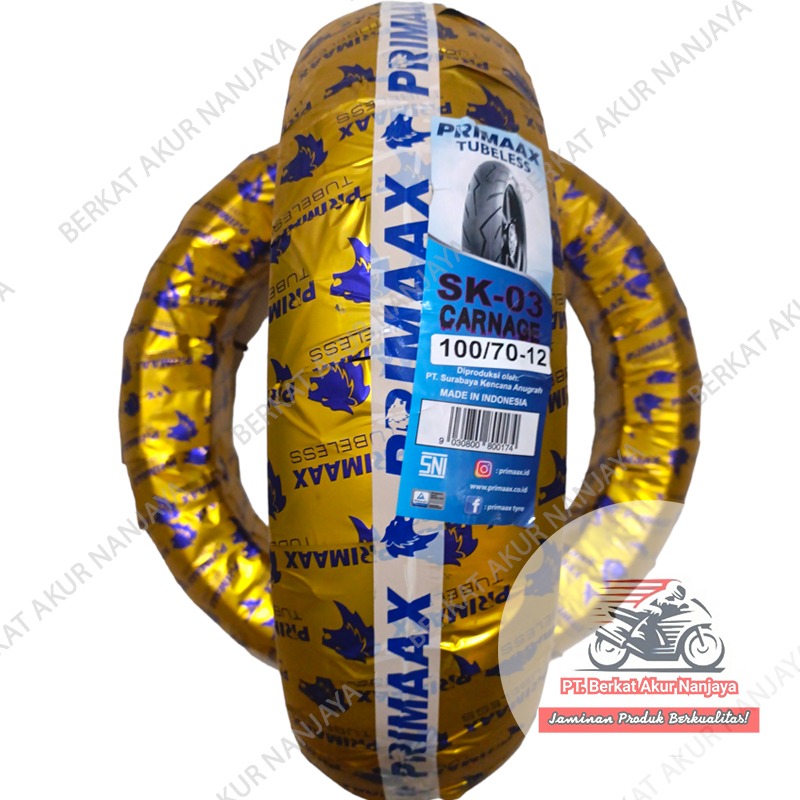 Ban Primaax SK03 100/70-12, 110/70-12, 120/70-12 TUBELESS