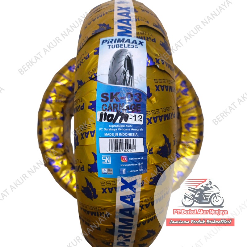 Ban Primaax SK03 100/70-12, 110/70-12, 120/70-12 TUBELESS