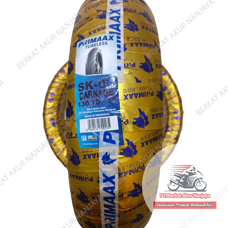 Ban Primaax SK03 ukuran 80/80 90/80 110/70 130/70-17 Tubeless ban motor sport