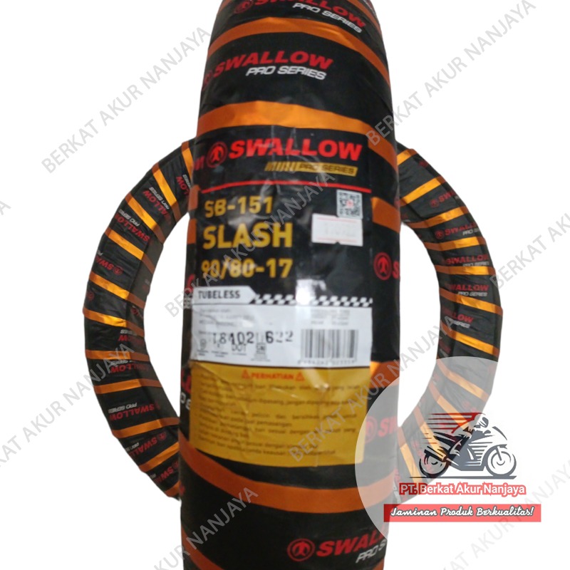 Ban motor bebek sport Swallow Slash 90/80,100/80 110/70 130/70-17 Tubeless