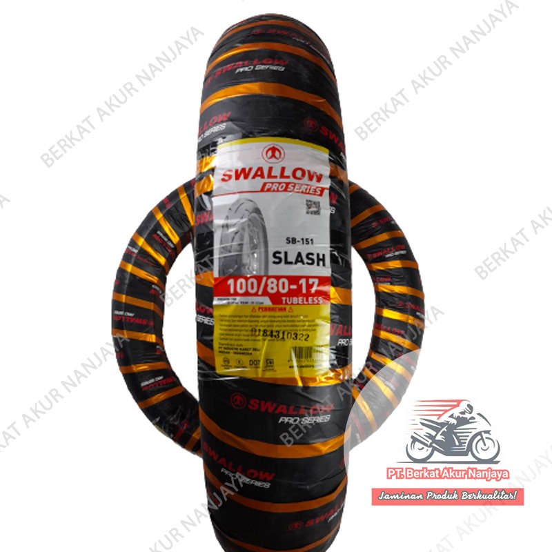 Ban motor bebek sport Swallow Slash 90/80,100/80 110/70 130/70-17 Tubeless
