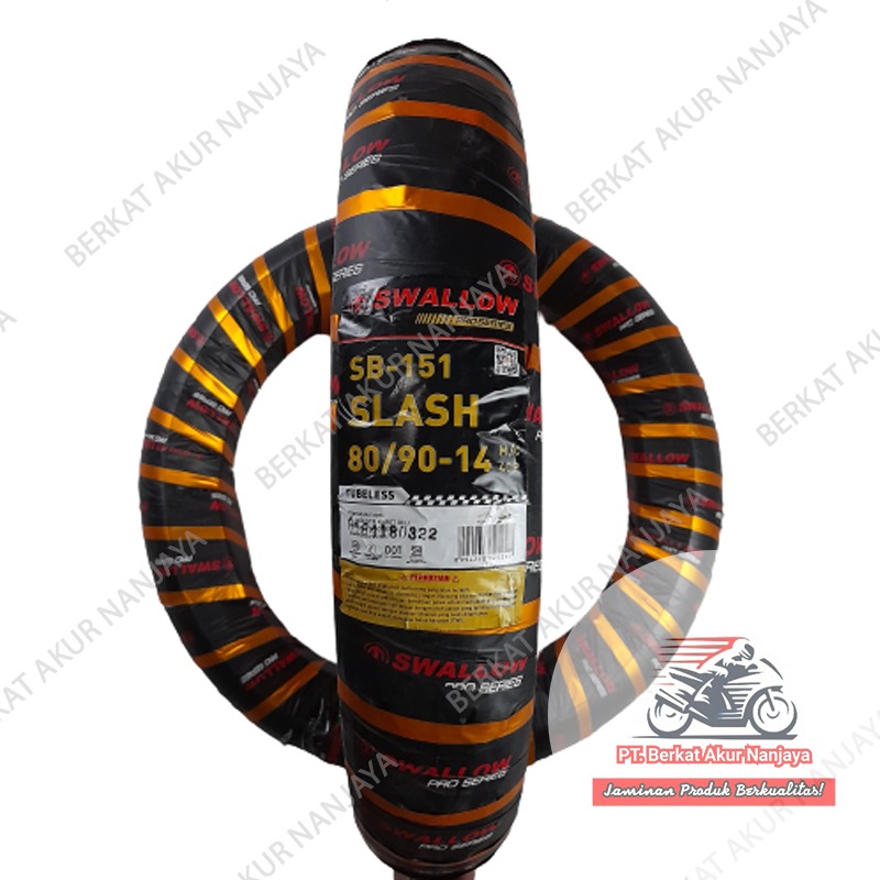 Ban Swallow Slash 80/80-14, 80/90-14, 90/80-14, 90/90-14 SB151 TUBELESS soft compound motor matic ban nikung racing