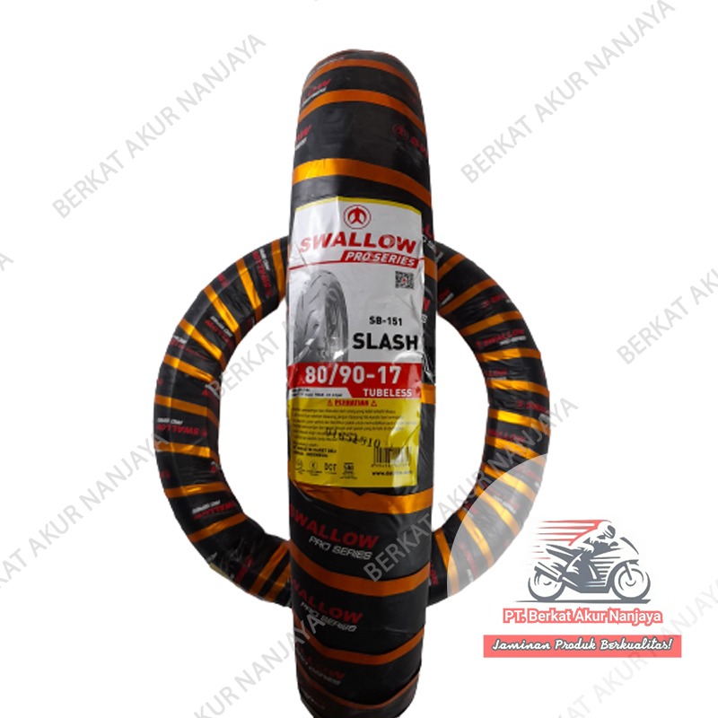 Ban motor bebek sport Swallow Slash 90/80,100/80 110/70 130/70-17 Tubeless