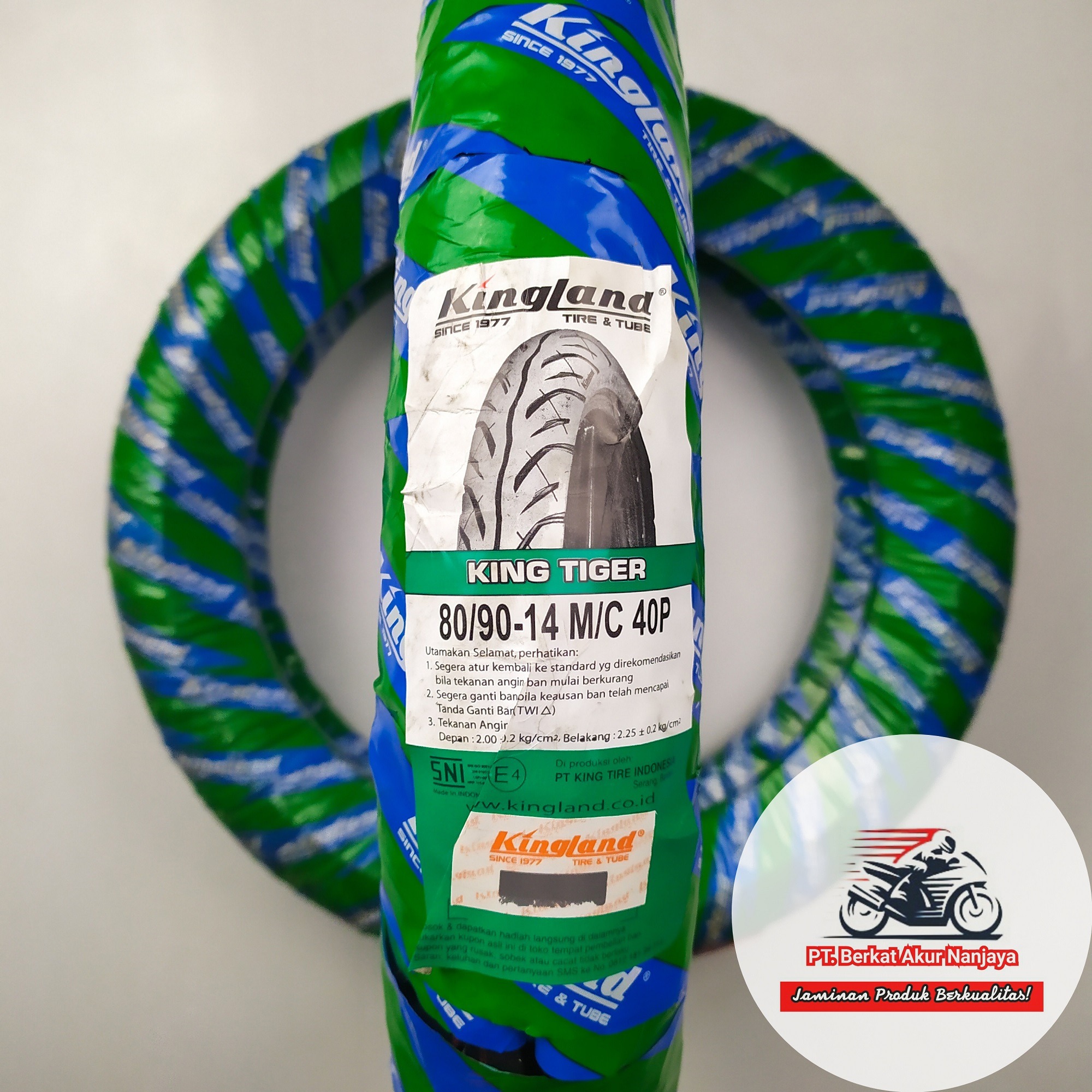 Ban Kingland King Tiger 80 90 & 90 90 14 tubetype untuk motor matic