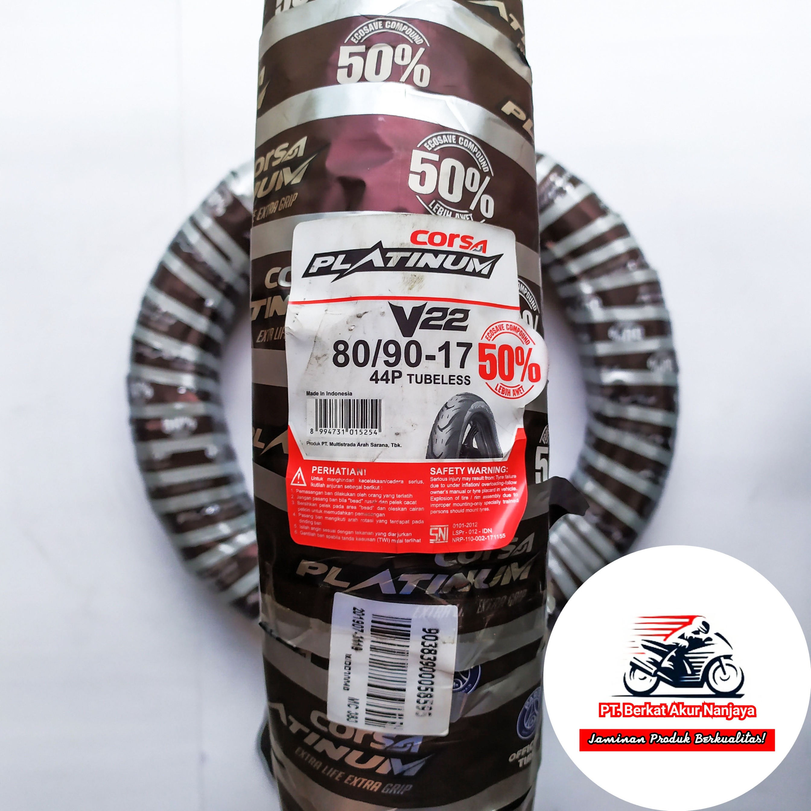 Ban Corsa V22 70/90-17 & 80/90-17 platinum TUBELESS motor bebek
