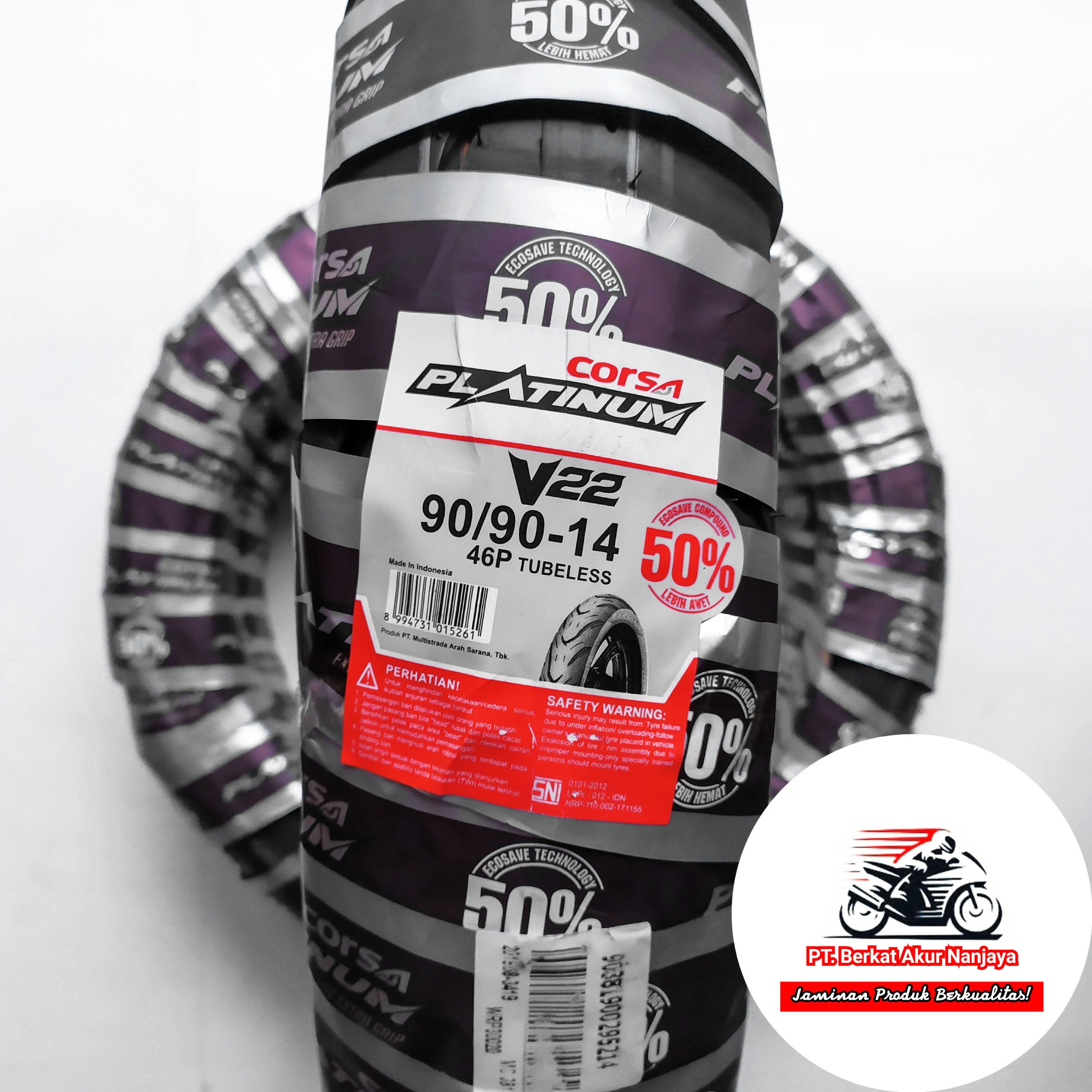 Ban Corsa V22 80/90-14 dan 90/90-14 PLATINUM tubeless motor matic