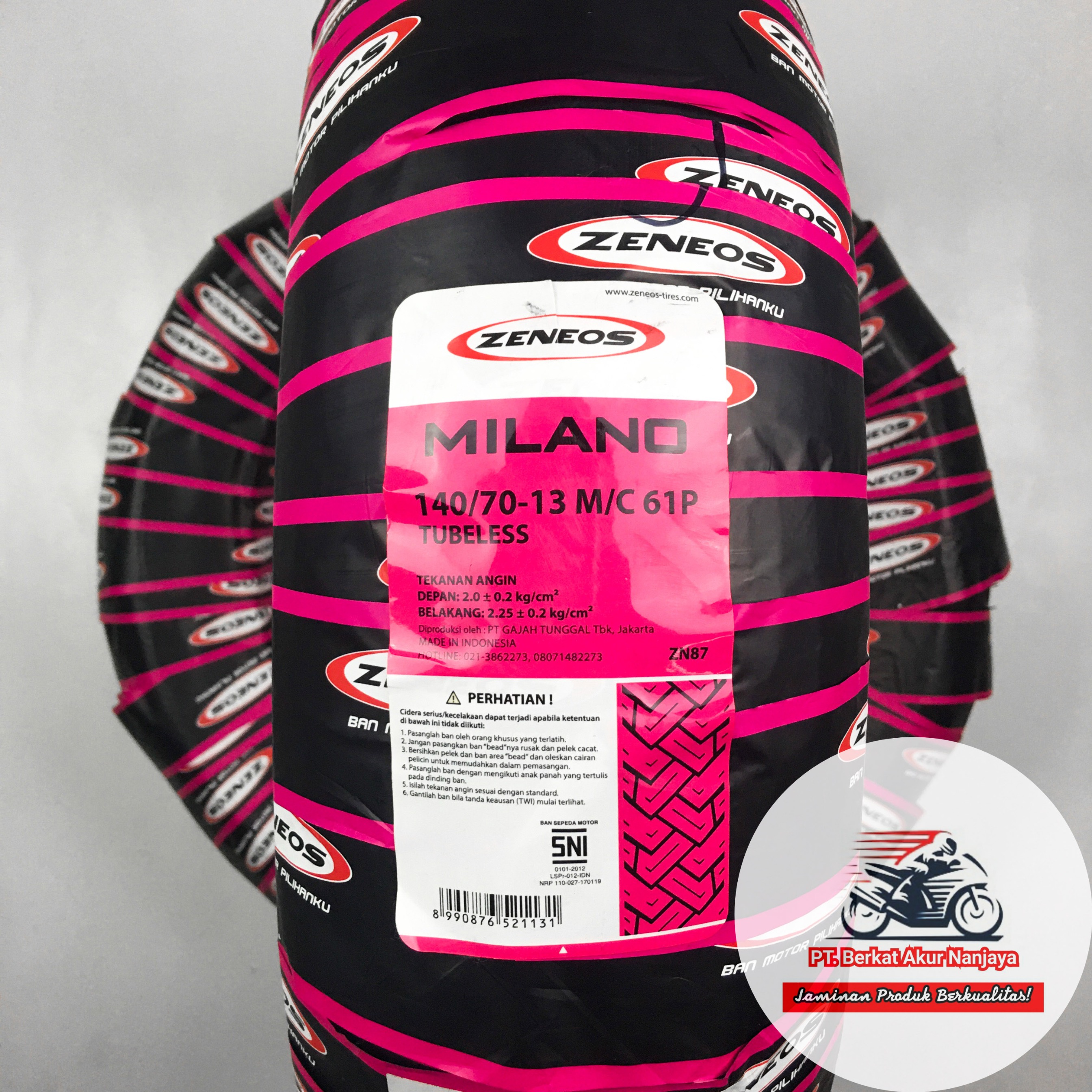 Ban Zeneos Milano 110/70-13, 120/70-13, 130/70-13, 140/70-13 motor NMAX ADV PCX160