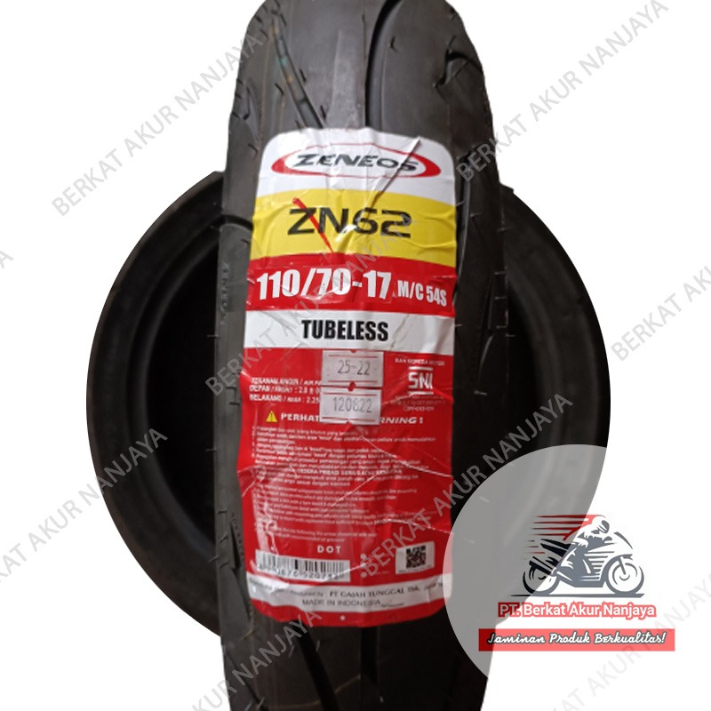 Ban Zeneos ZN62 80/80-17, 90/80-17, 100/70-17, 110/70-17, 120/70-17, 130/60-17, 150/60-17 TUBELESS