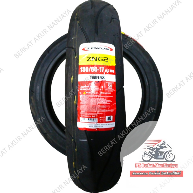 Ban Zeneos ZN62 80/80-17, 90/80-17, 100/70-17, 110/70-17, 120/70-17, 130/60-17, 150/60-17 TUBELESS