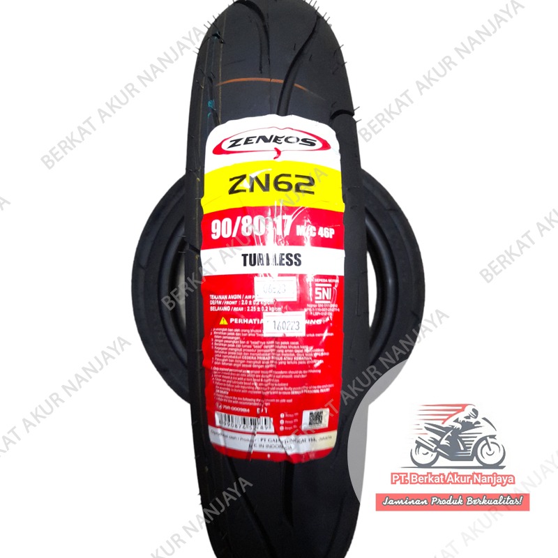 Ban Zeneos ZN62 80/80-17, 90/80-17, 100/70-17, 110/70-17, 120/70-17, 130/60-17, 150/60-17 TUBELESS