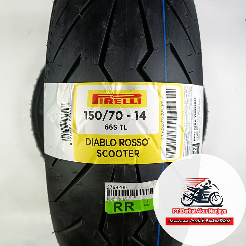 Pirelli Diablo Rosso Scooter 120/70-15 dan 150/70-14 Motor Matic Besar XMAX TUBELESS