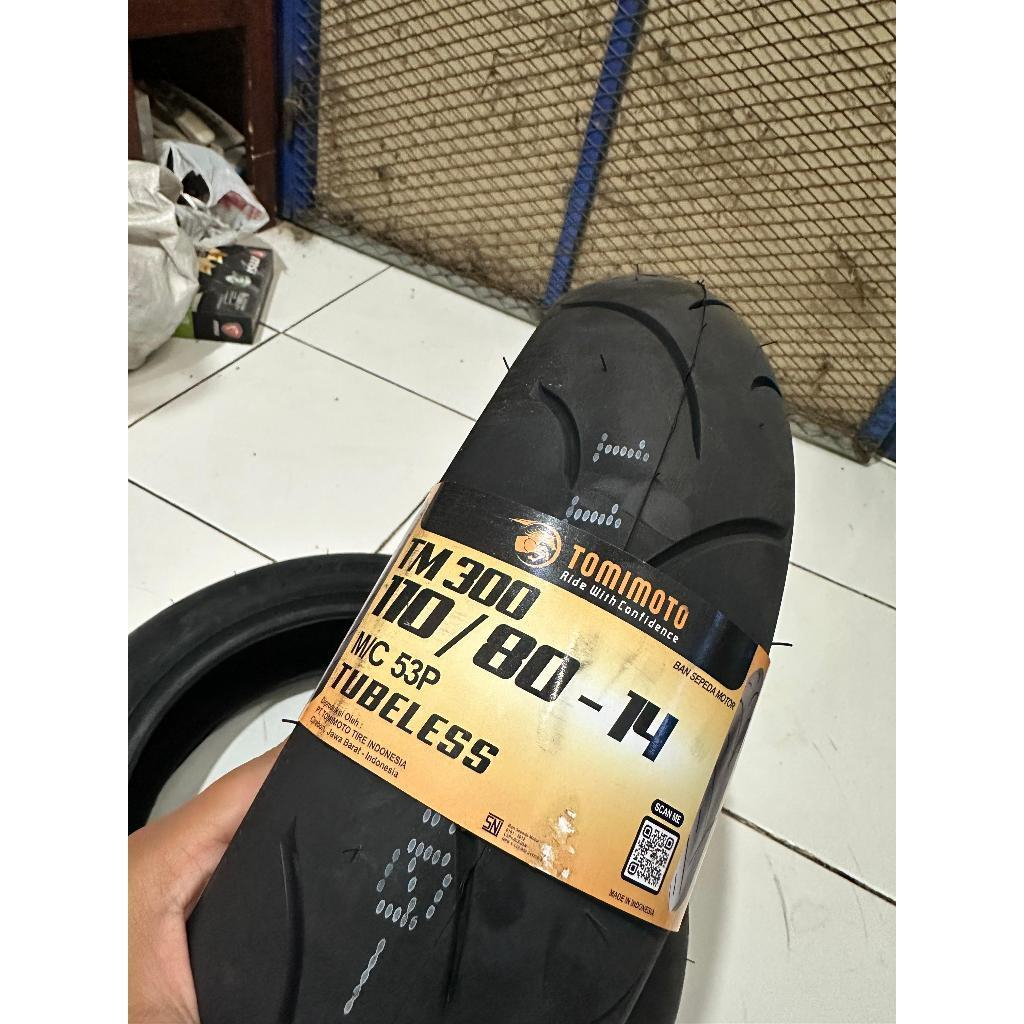 TOMIMOTO Ban Motor TM300 Tubeless Untuk Aerox 110/80-14 140/70-14