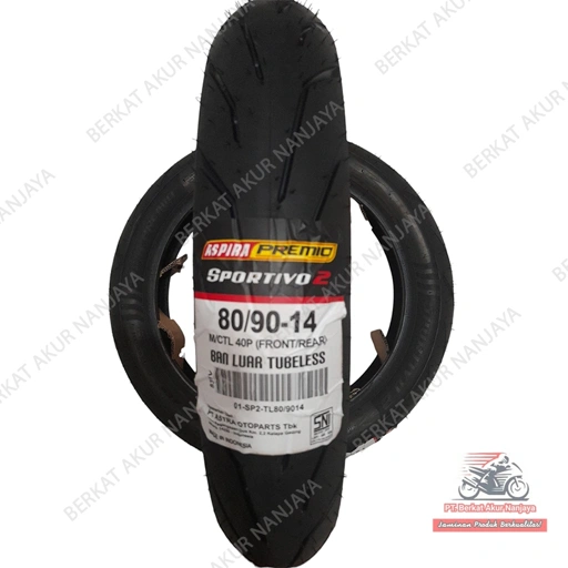 Aspira Premio Sportivo 2 80 90 14 90 80 90 90 14 100 80 14 tubeless Ban Motor Matic