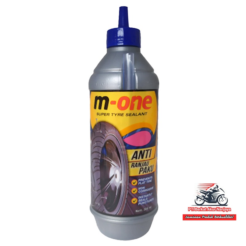 M-ONE Cairan Anti Ban Bocor - Anti Ranjau Paku 350 ml RACE Cairan anti bocor ban motor 350ml