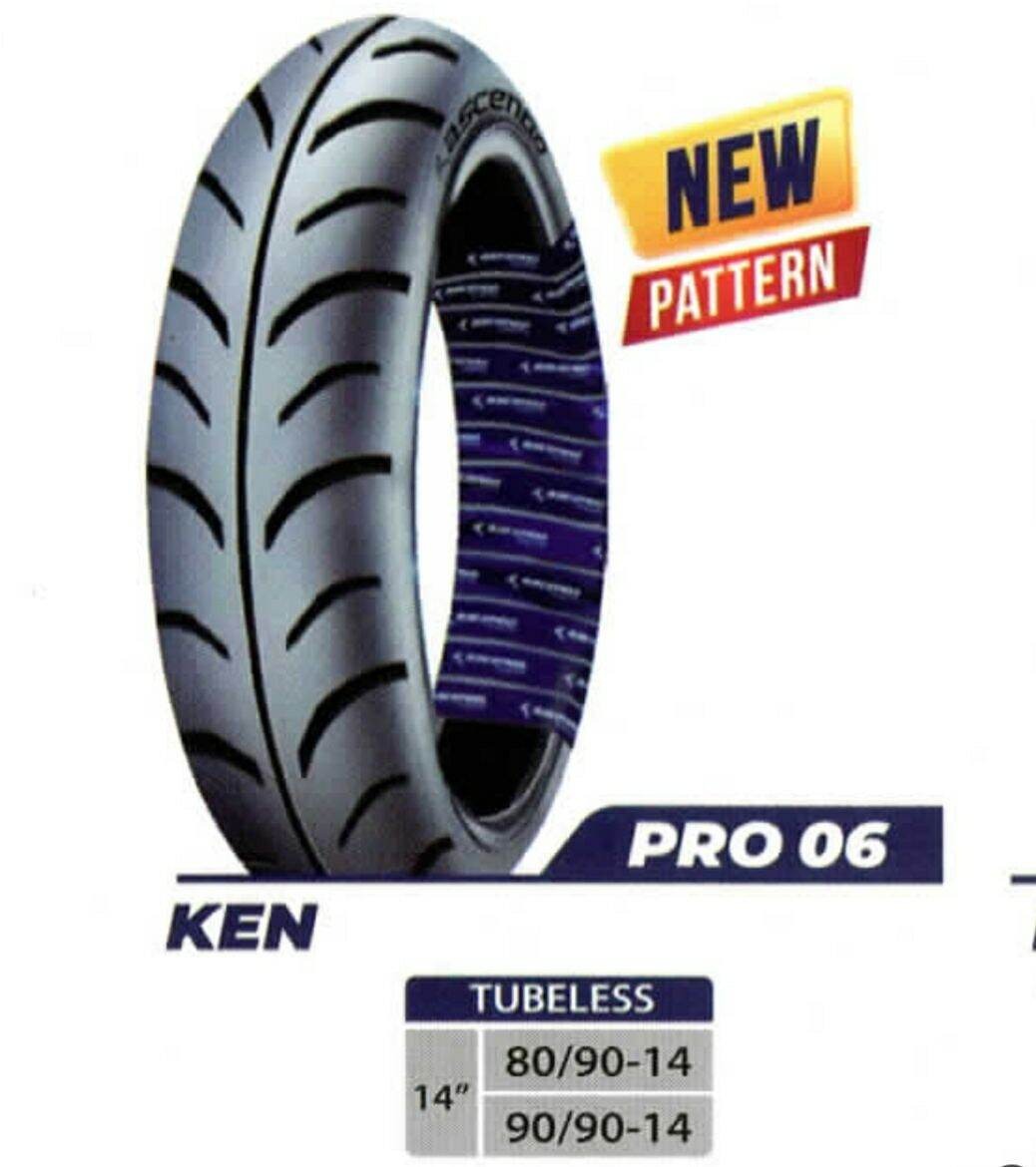 Ban Motor Matic Ascendo Pro 6 80 90 14 & 90 90 14 TL Untuk Beat Mio Nex Vario