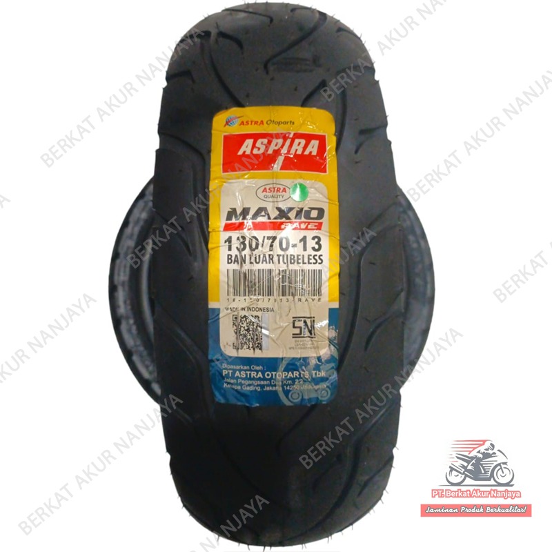 Ban Aspira Maxio Rave 130 70 13 Ban Belakang Nmax Rave Tubeless