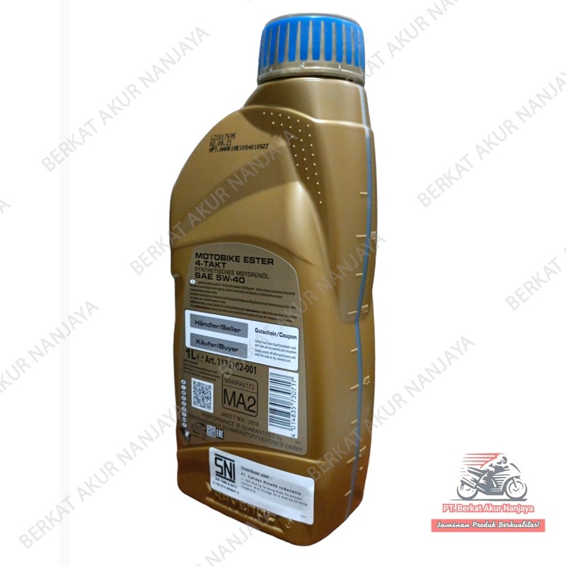 OLI RAVENOL MOTOBIKE 5W-40 1 LITER "MADE IN GERMANY" - BASE OIL PAO+ESTER