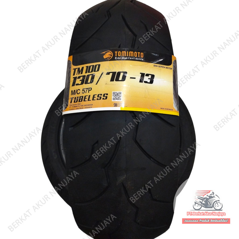 ( TM100 - RING 13 ) TOMIMOTO Ban NMAX TUBELESS (CEK VARIAN 110 / 130 70 ) donat ORIGINAL