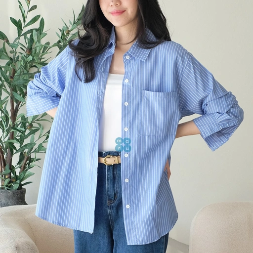 Image of Haru Shirt - Sky Stripes