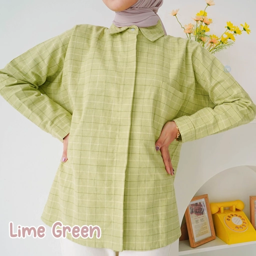 Image of Dami Linen Lime Green