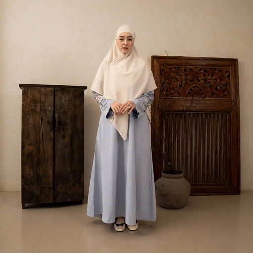 Bundling Kirani Dress With French Square/Khimar Bandana