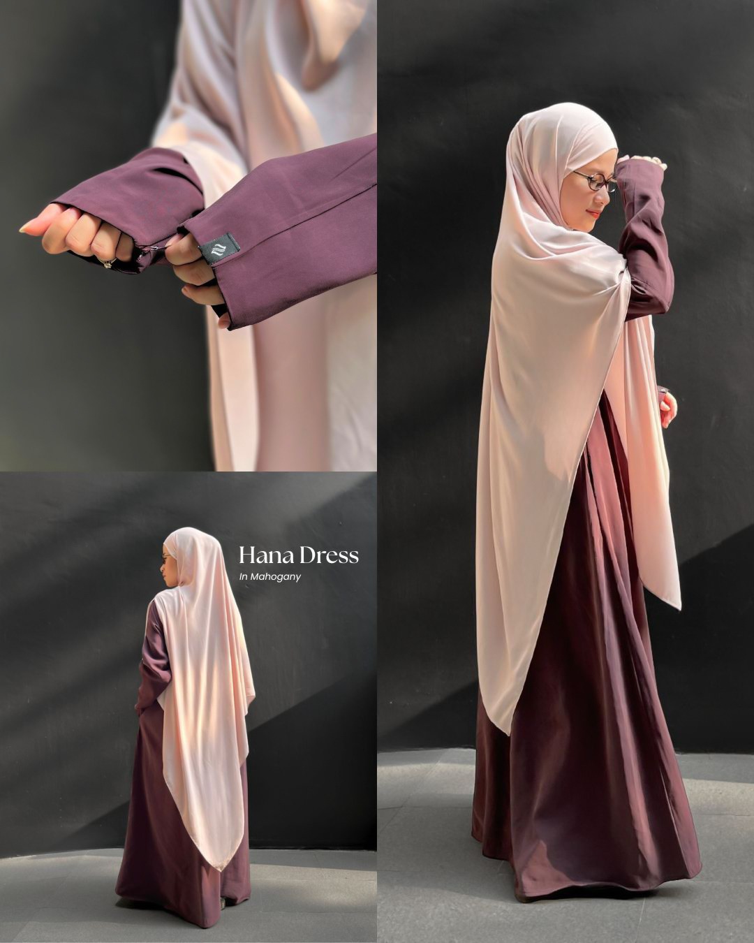 Hana Dress Mahogany - Material Cupro