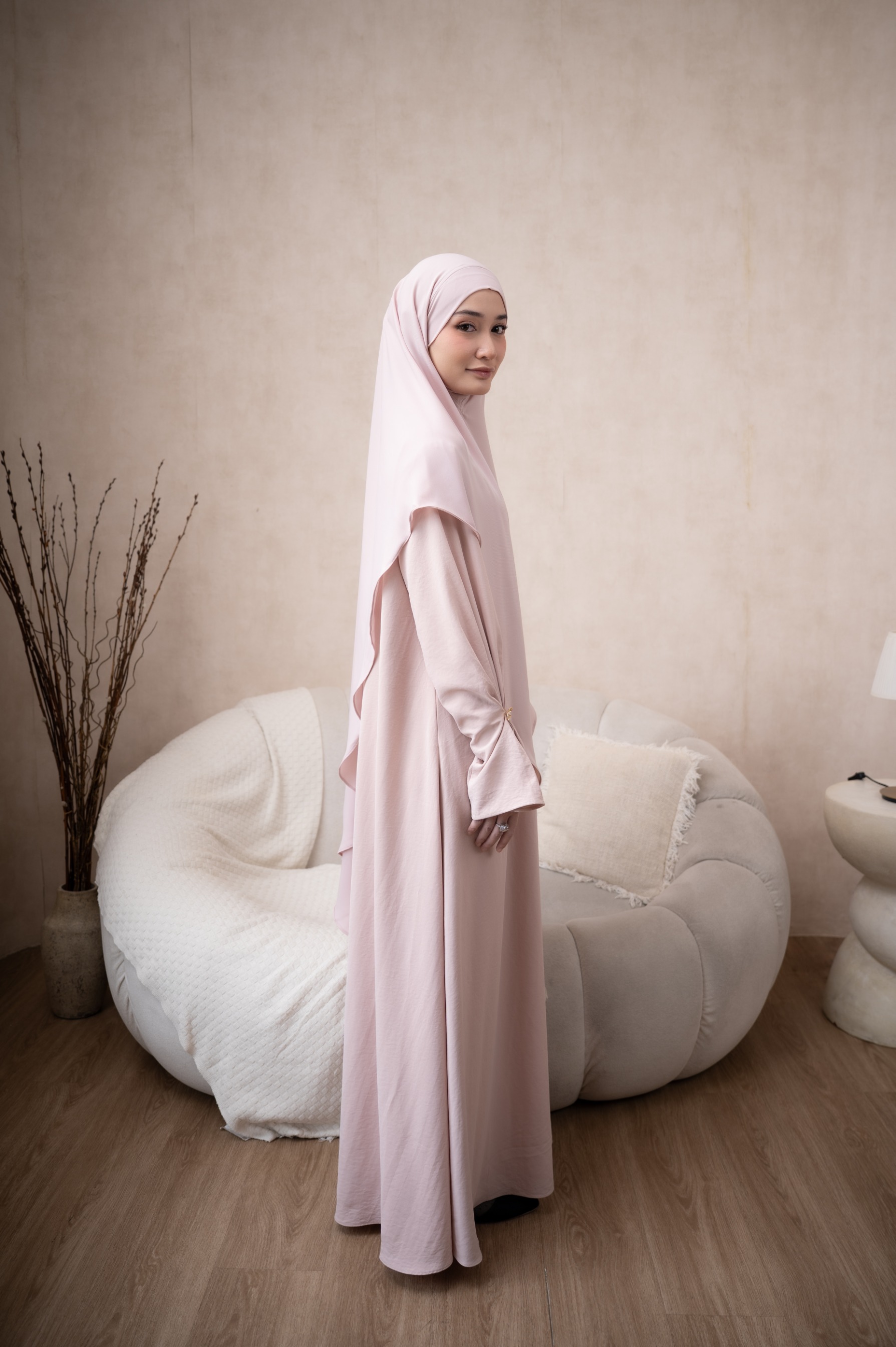Naeema Dusty Pink Dress Only -  Anti UV