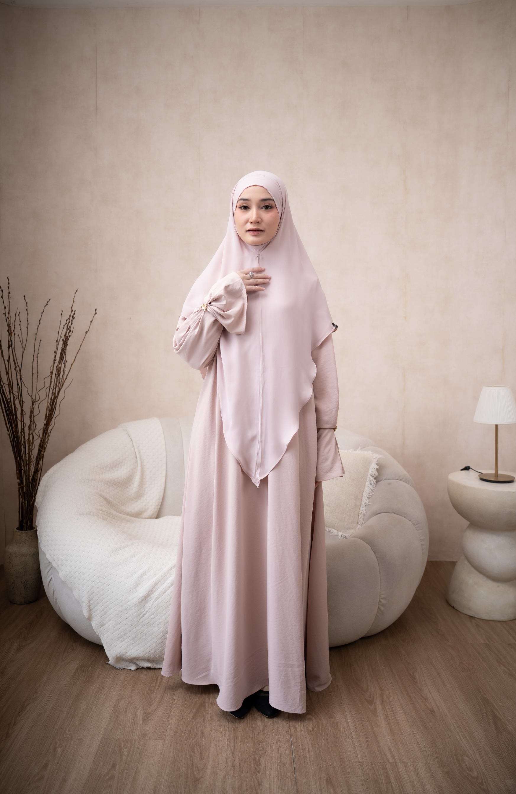 Naeema Dusty Pink Dress Only -  Anti UV