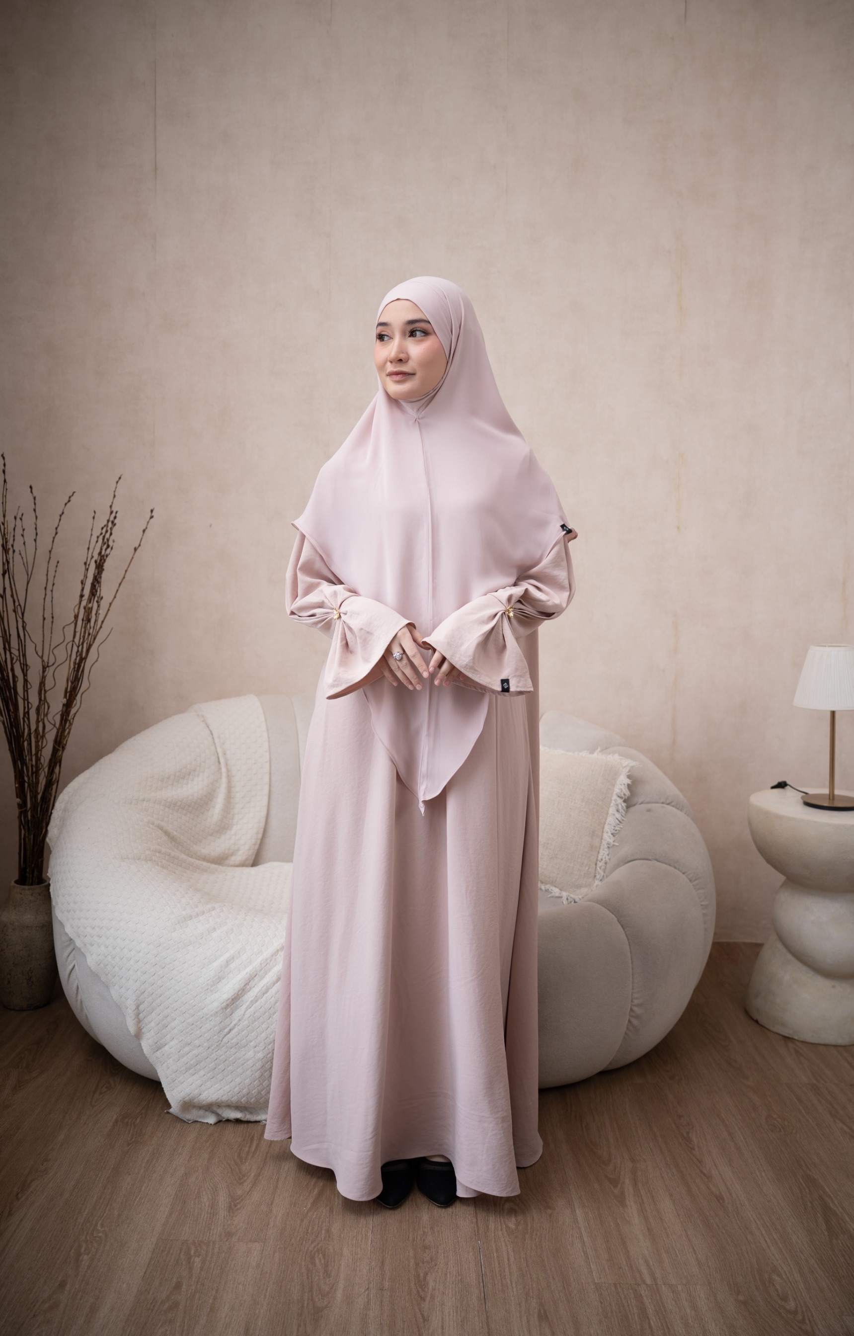 Naeema Dusty Pink Dress Only -  Anti UV