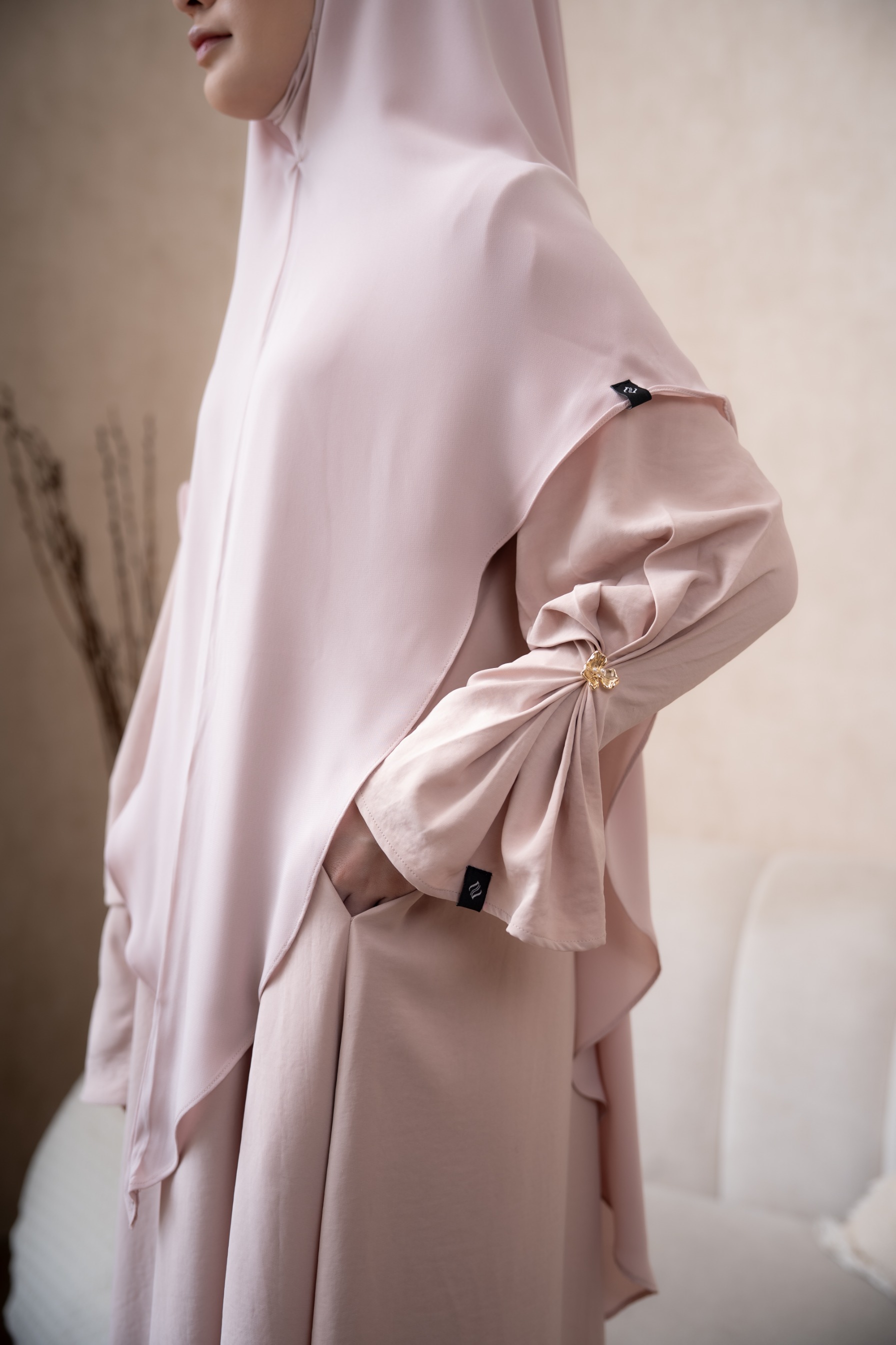 Naeema Dusty Pink Dress Only -  Anti UV